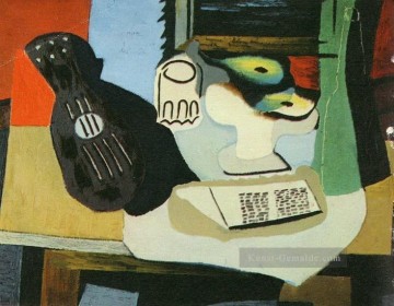  24 - Guitare verre et compotier avec fruits 1924 kubismus Pablo Picasso